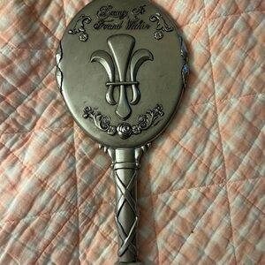 Disney Beauty and the Beast Pewter hand mirror NWOT